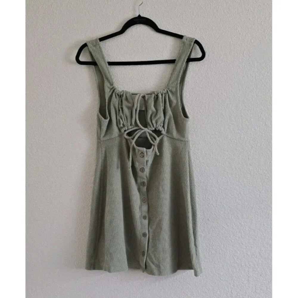 Free People Beach Olivia Mini Dress Green Size Medium